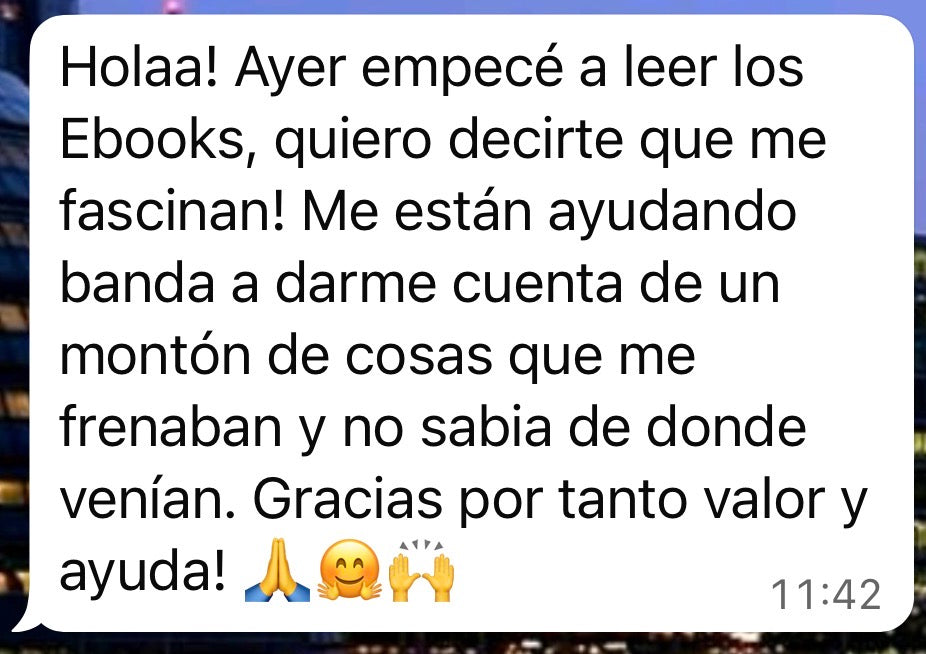 Testimonio real de WhatsApp